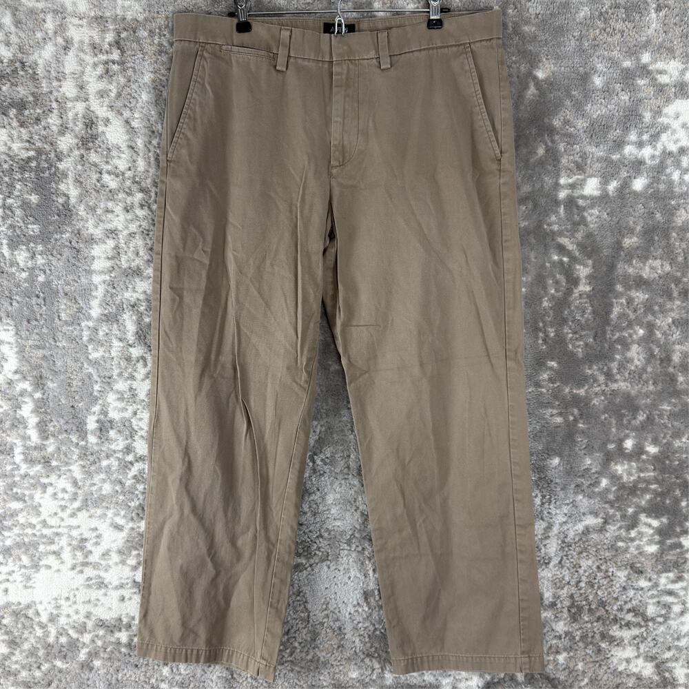 Apt 9 Size 36/30 Modern Fit Chino Career Pants Brown Straight Leg Button‎ Zip